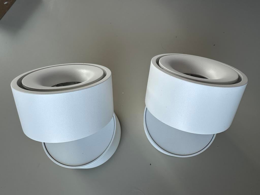 Twee witte Absinthe Nimis 1 spots, Metaal of Aluminium, Ophalen of Verzenden, Zo goed als nieuw, Modern strak design