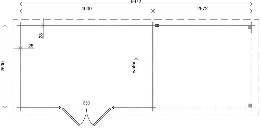 Fonteyn Basicline Lelie met overkapping 700x250cm  Keteldruk, 200 tot 400 cm, Verzenden, Blokhut, Nieuw