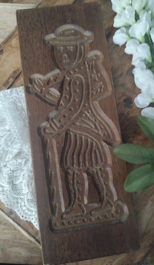 🌺Vintage 🌺Traditionele Speculaasplank 🌺Reiziger 🌺Hout, Overige typen, Verzenden, Handgemaakt, 20 - 50 cm