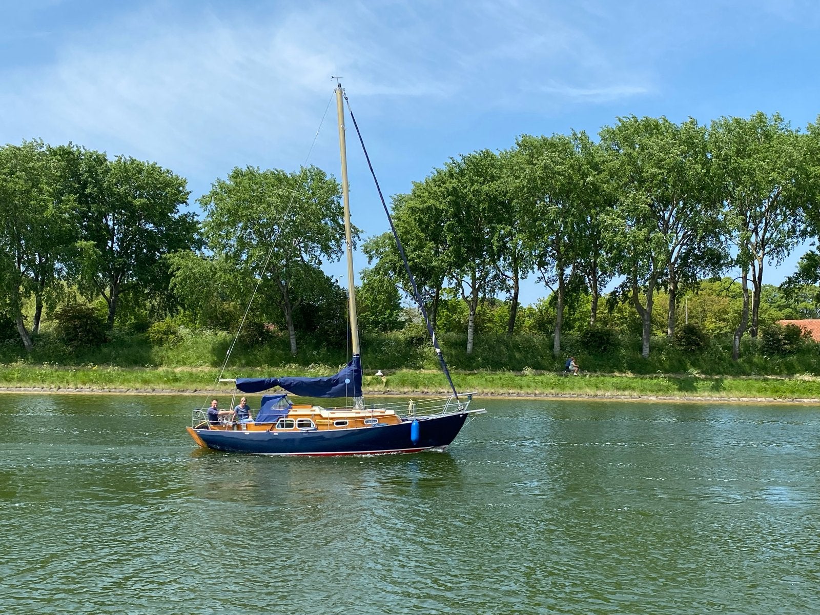 Prachtige klassieke langkieler Trewes zeilboot, Watersport en Boten, Ophalen, Overige merken, Gebruikt, Binnenboordmotor