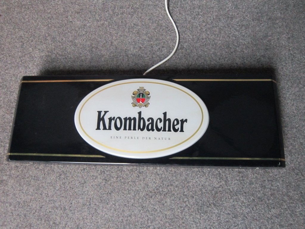KROMBACHER BIER LICHTRECLAME, Verzamelen, Biermerken, Ophalen, Zo goed als nieuw, Overige typen, Overige merken