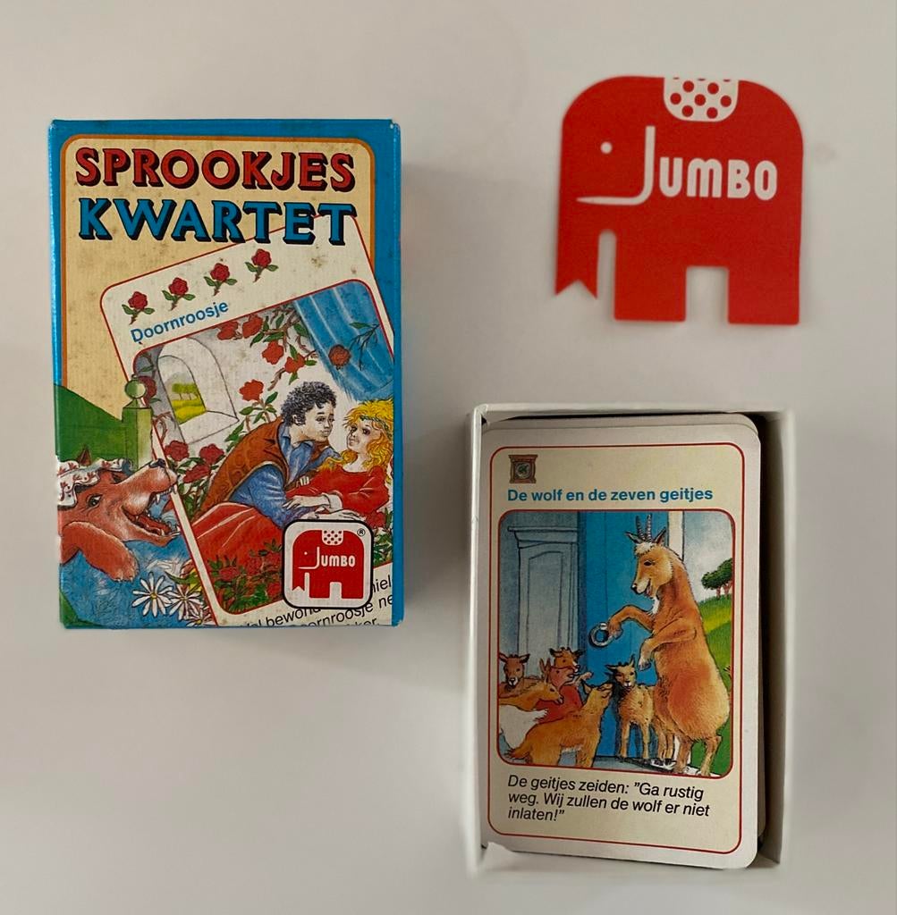 Sprookjes Kwartet Jumbo - Vintage Kaartspel 1989, Hobby en Vrije tijd, Gezelschapsspellen | Kaartspellen, Drie of vier spelers