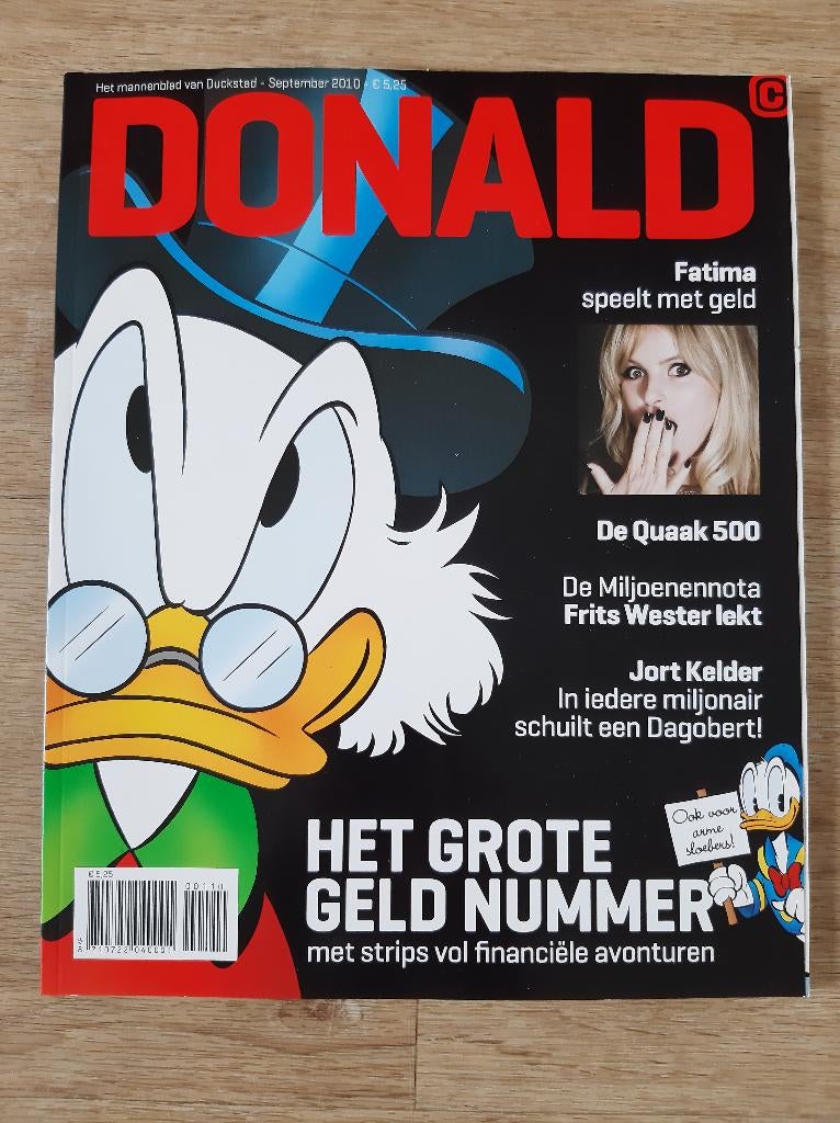 Donald Duck glossy Het mannenblad van Nederland 2010, Eén stripboek, Ophalen of Verzenden, Zo goed als nieuw