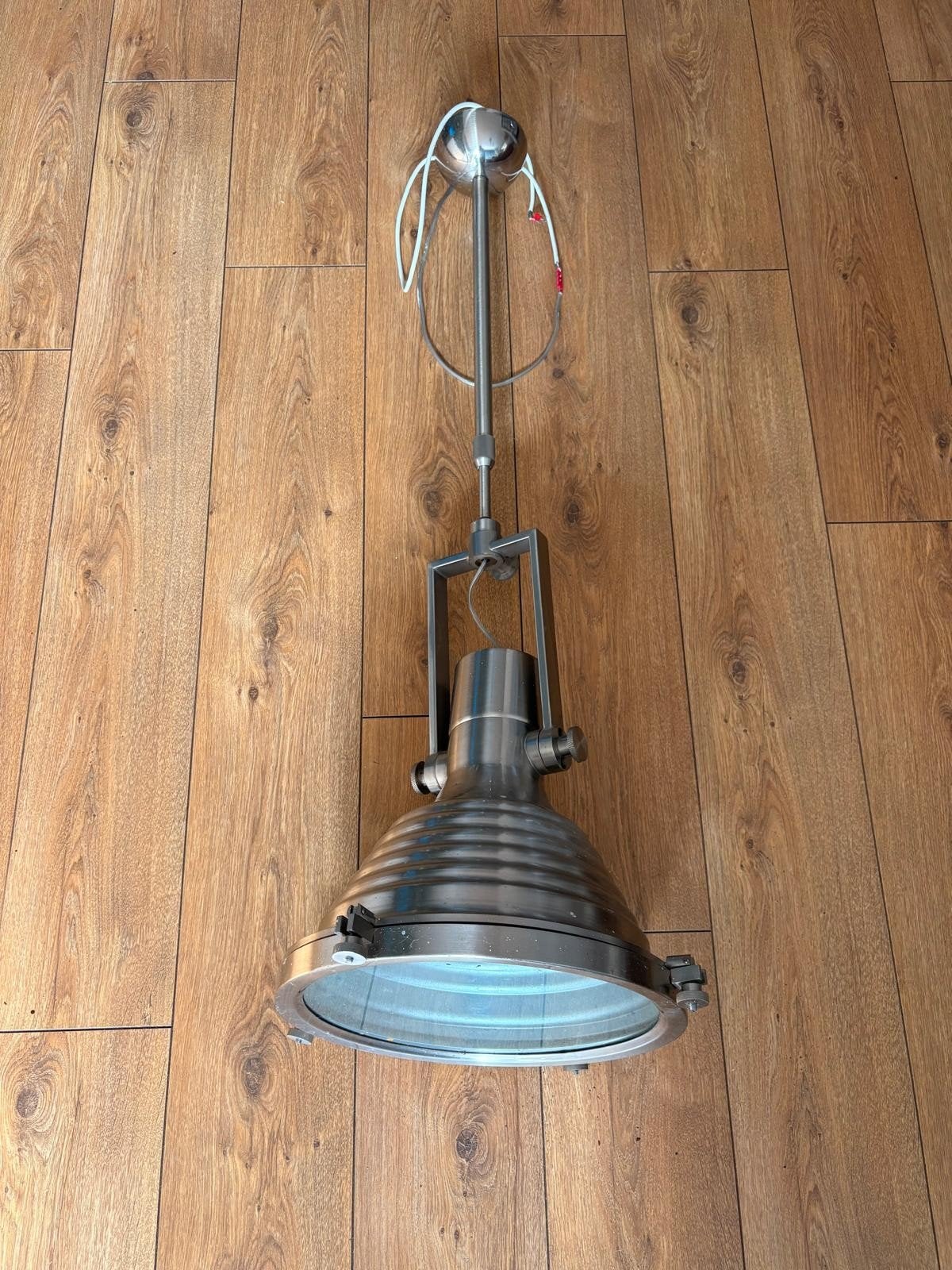 Industriële Hanglamp - Geborsteld Metaal, Gebruikt, Industrieel, Modern, Metaal, E27 (groot)
