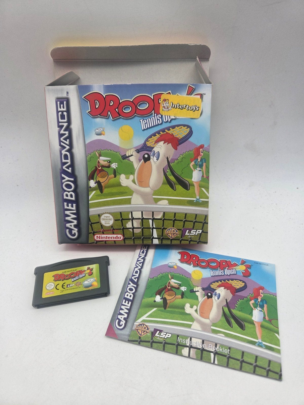 Droopy's Tennis Open Game Boy Advance (GBA), Nintendo, 1 speler, Zo goed als nieuw, Vanaf 3 jaar