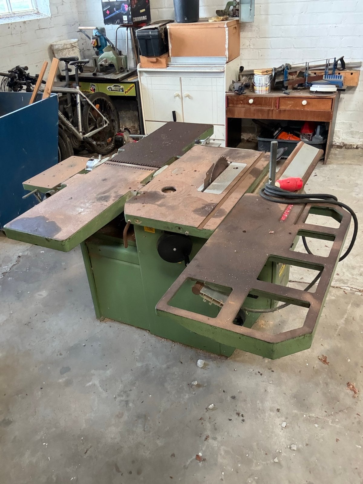 Robland Combinatiebank met Frees en Zaagblad, Doe-het-zelf en Verbouw, Ophalen, Gebruikt, 70 mm of meer, Overige typen