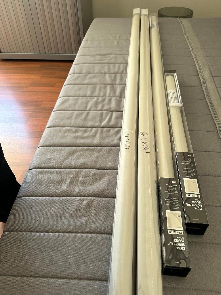 4 x Rolgordijn  Beige  2-1.80x1.90, 1- 1.50x1.90 ,1-60x1.90, Ophalen, Beige, 150 tot 200 cm, Nieuw