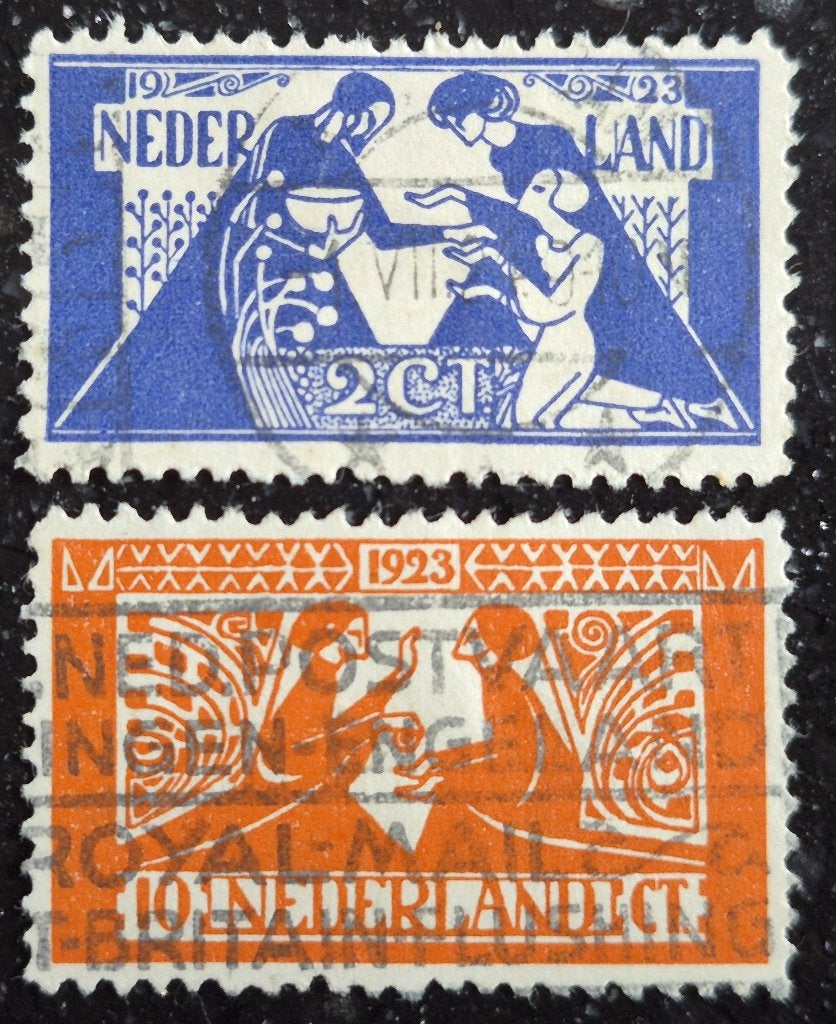 POSTZEGELS NEDERLAND 1923 GESTEMPELD, Verzenden, T/m 1940, Gestempeld