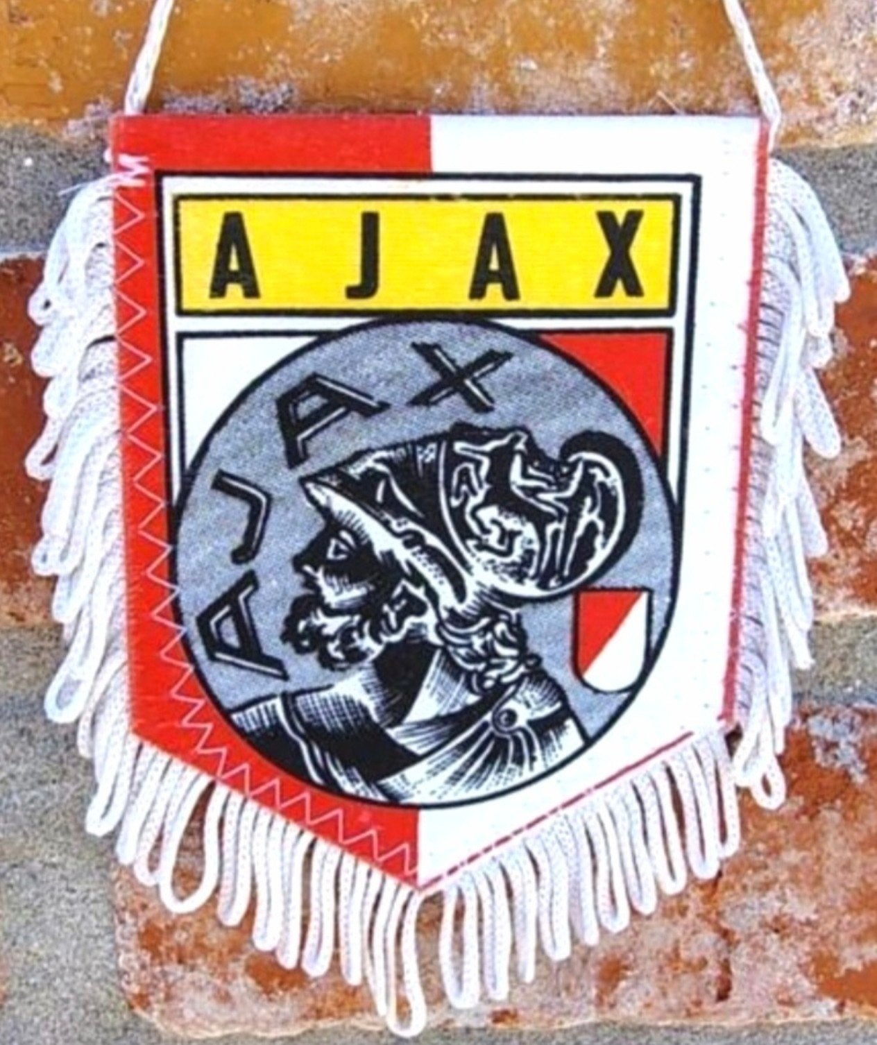 1980s Ajax Amsterdam AFC prachtig vintage voetbal vaantje, Ophalen of Verzenden, Zo goed als nieuw, Buitenlandse clubs, Vaantje of Sjaal