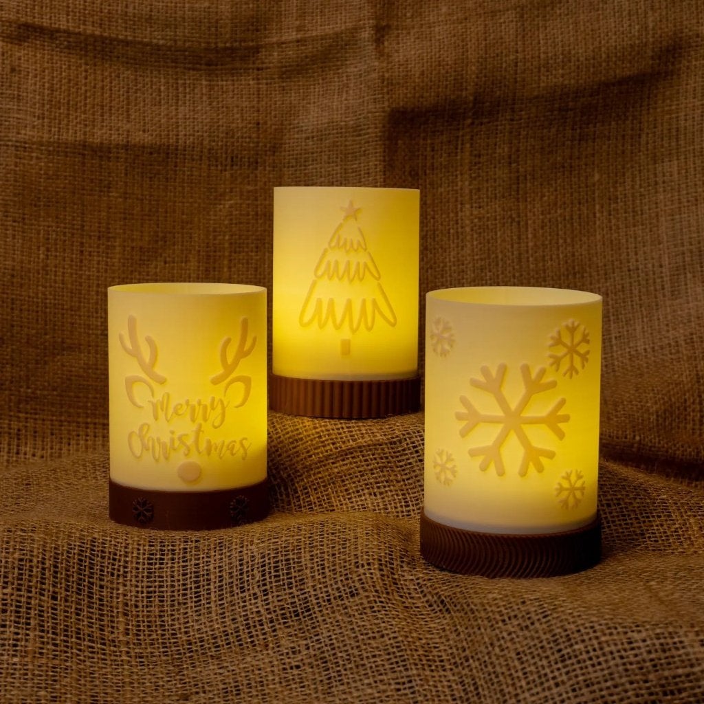 kerst theelichthouder set, Diversen, Verzenden, Jay's 3d shop, Dordrecht, Info@jays3dshop.nl