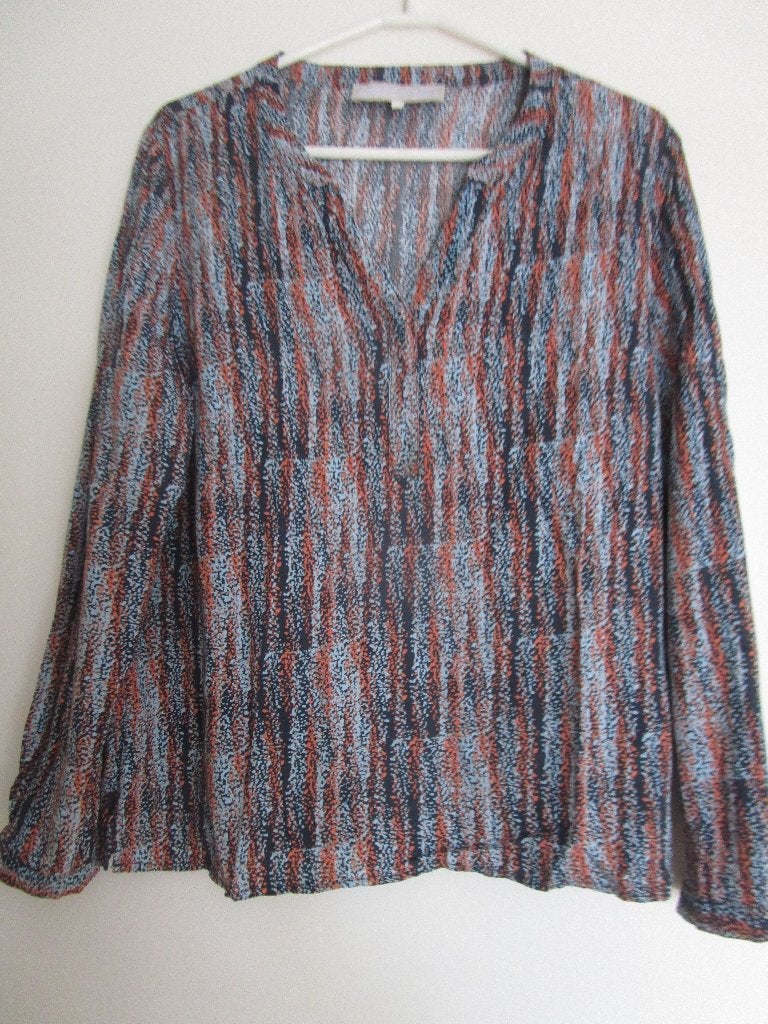 Once shirt/blouse lange mouw maat L, Blauw, Maat 42/44 (L), Ophalen of Verzenden, Onbekend