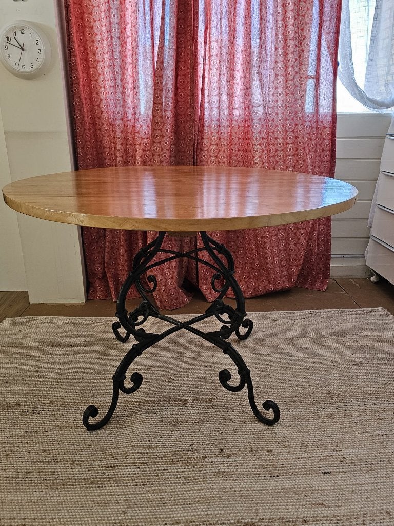 Eik tafel, Ophalen, 100 tot 150 cm, Rond, 50 tot 100 cm