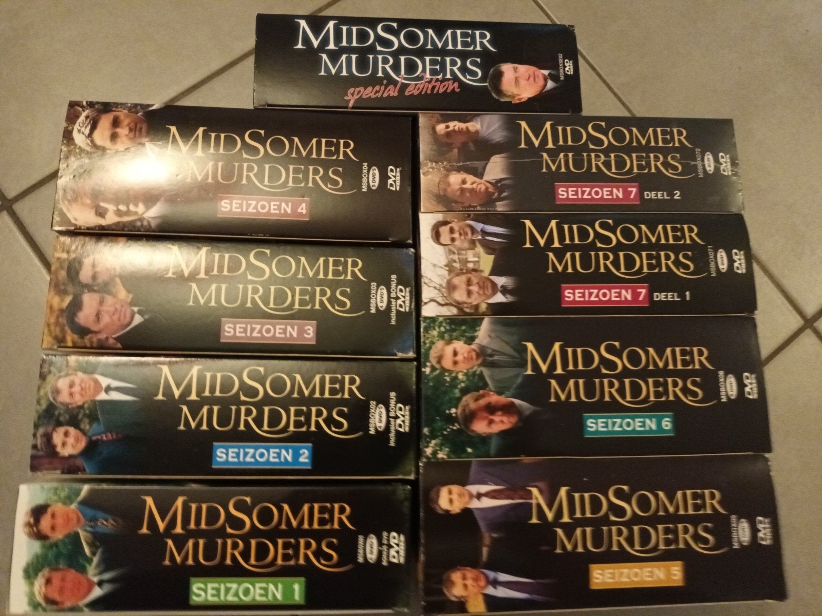 Dvd pakket Midsomer Murders seizoenen 1-7 + special edition, Ophalen of Verzenden, Zo goed als nieuw