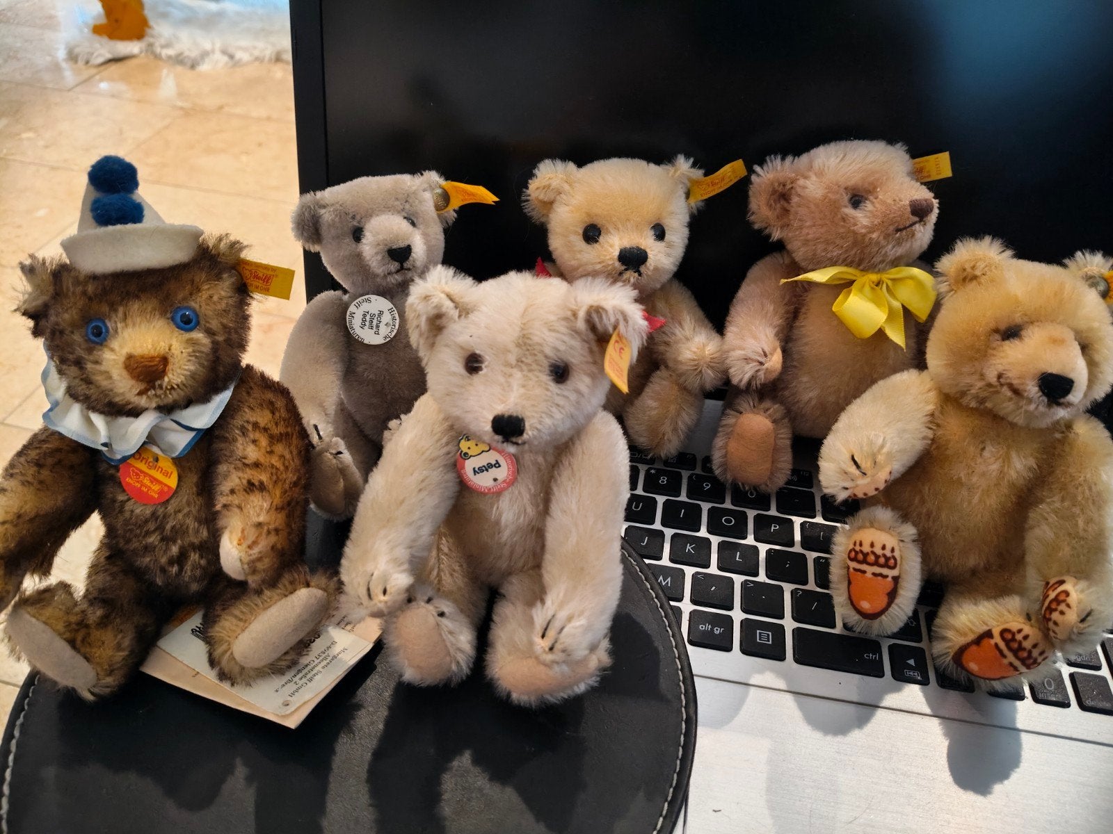 Steiff beertjes, Ophalen, Zo goed als nieuw, Stoffen beer, Steiff