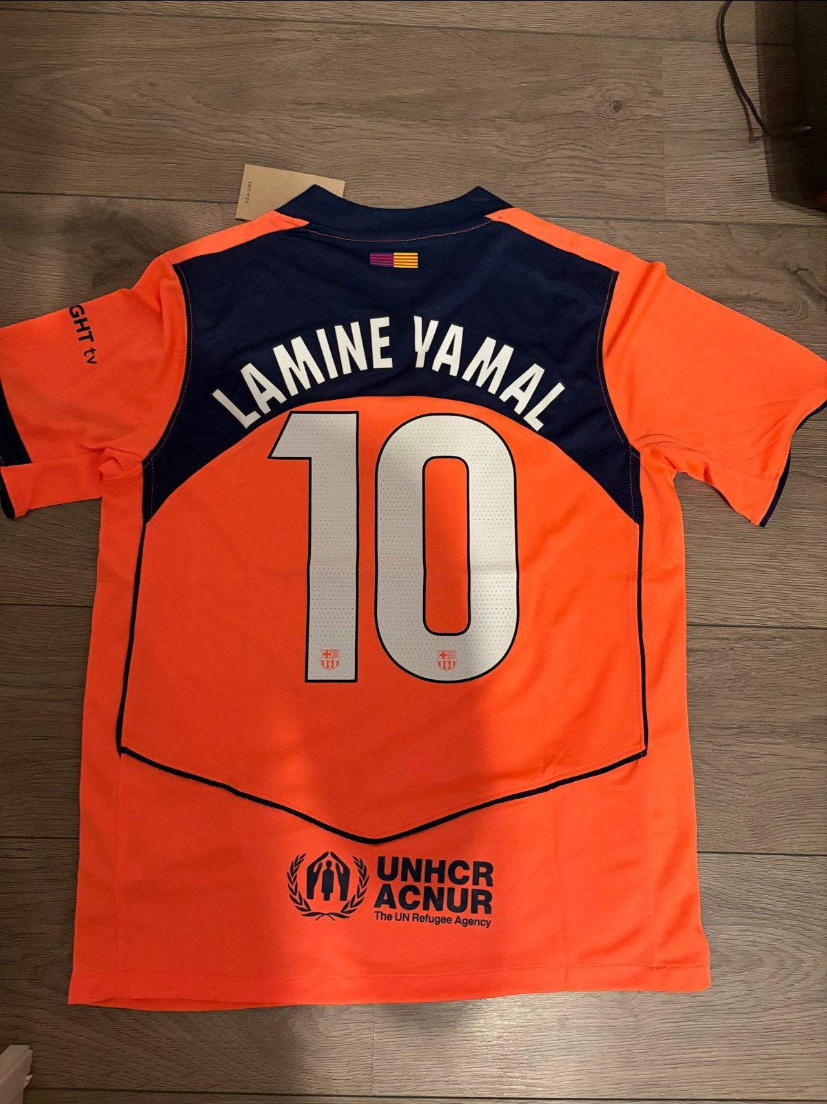 FC Barcelona 3e shirt Lamine Yamal - Maat M, Maat 48/50 (M), Nieuw, Oranje, Ophalen of Verzenden