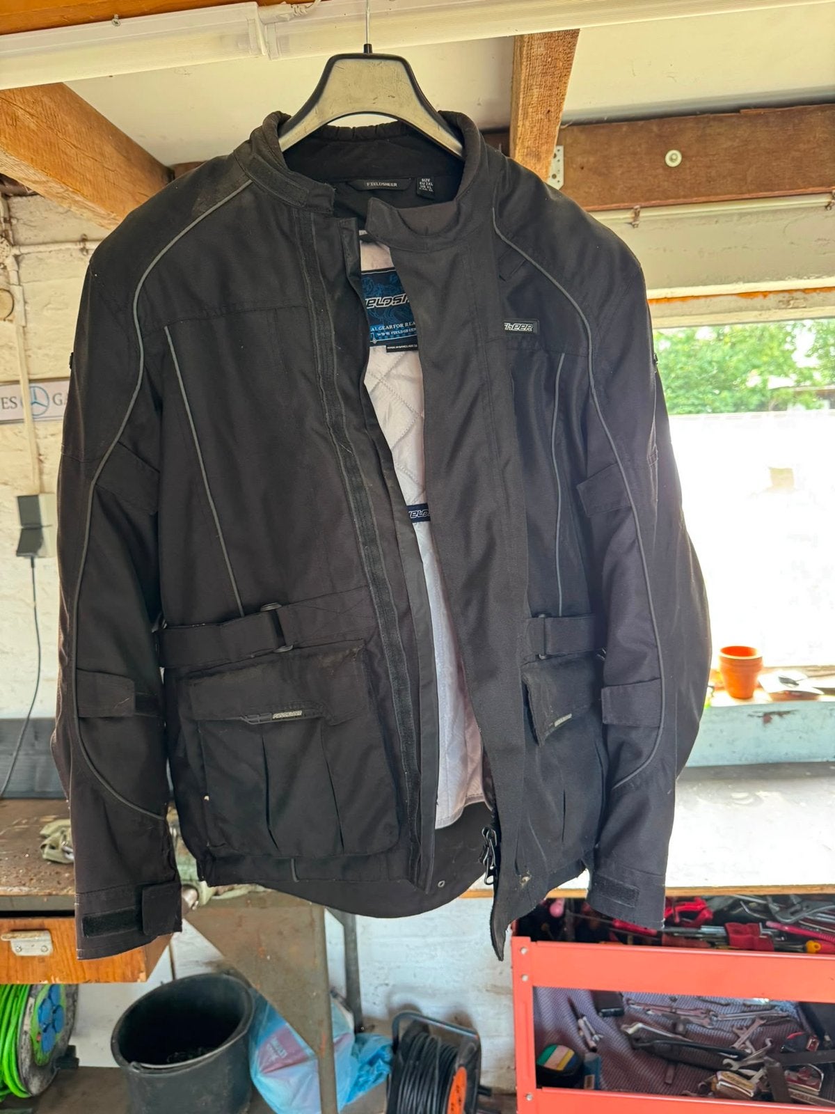 Fieldsheer textiel motorjas - Maat 2XL, Motoren, Ophalen of Verzenden, Tweedehands, Heren, Jas | textiel