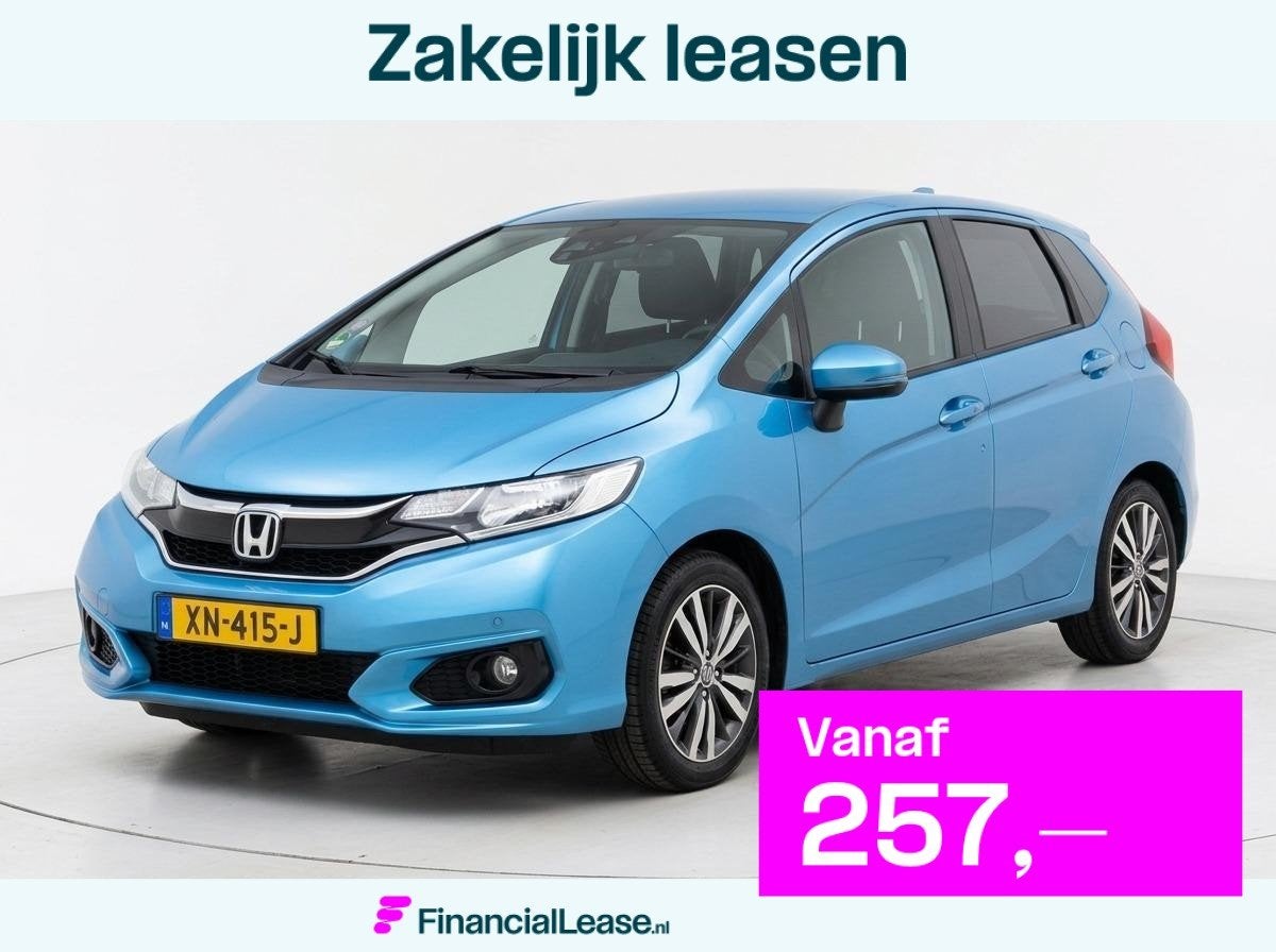 Honda Jazz 1.3 i-VTEC Elegance CAMERA CRUISE TREKHAAK, Gebruikt, Euro 6, 4 cilinders, Blauw