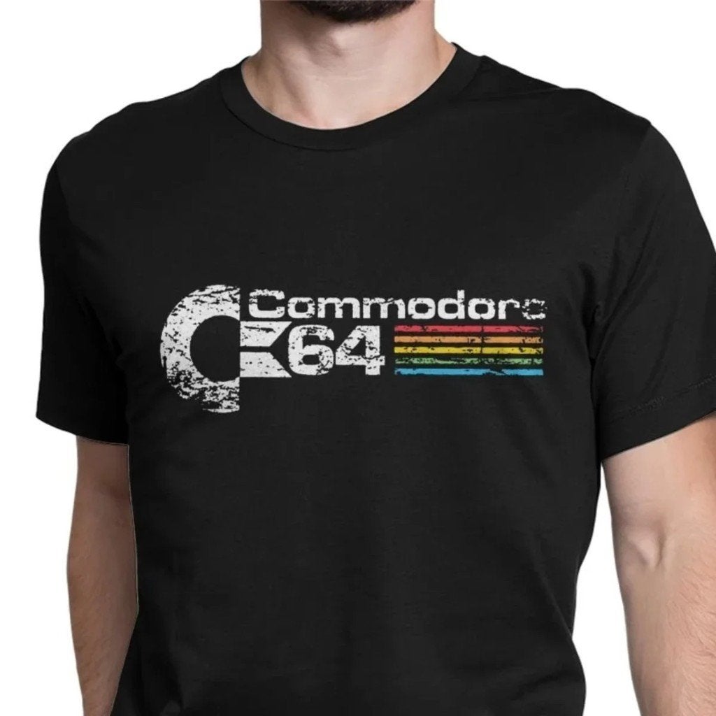 Commodore 64 vintage T-shirt, Ophalen of Verzenden, Nieuw, Overige maten, Zwart
