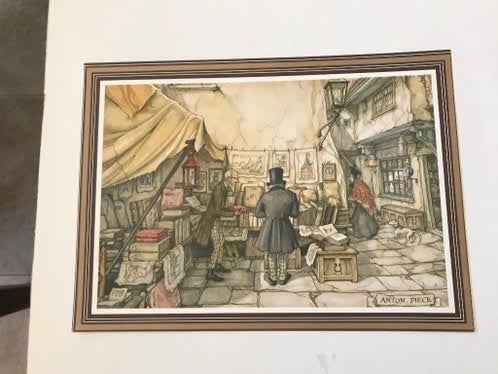 Anton Pieck prenten uit een zakelijk kalender, 1980 tot heden, Ophalen of Verzenden, Zo goed als nieuw, Prent