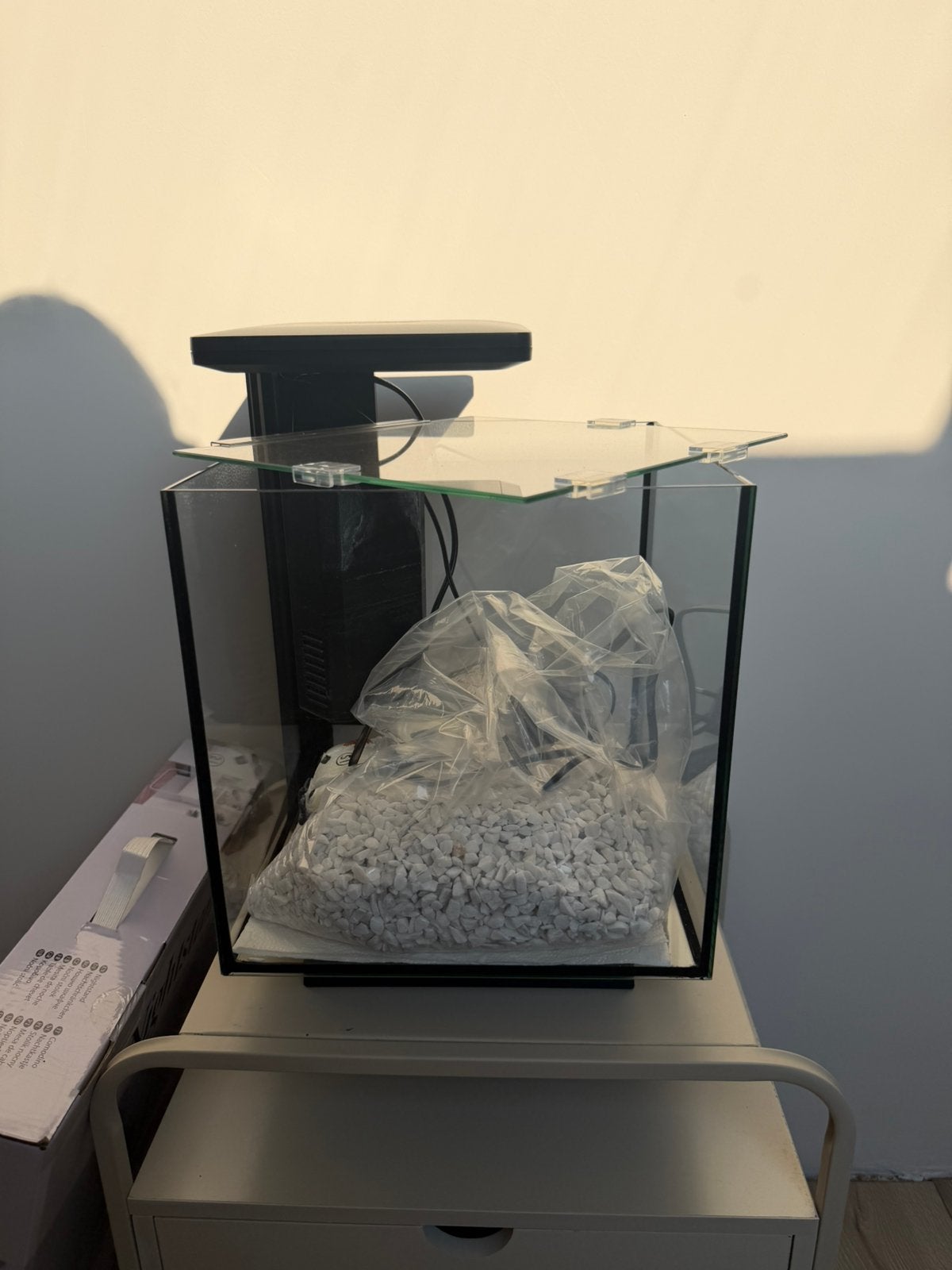 SuperFish aquarium QubiQ 15 zwart 15 L, Zo goed als nieuw, Leeg aquarium, Superfish, Ophalen
