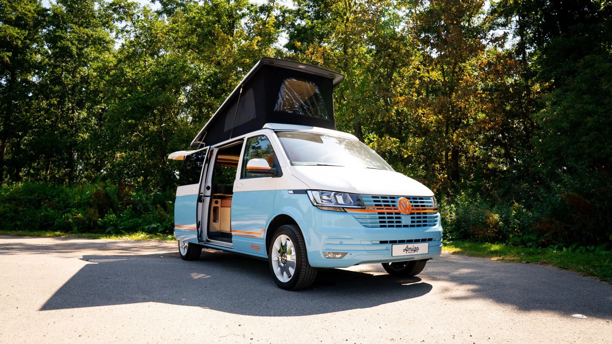 Volkswagen Transporter Amigo Camper (nieuw - diesel - 4 pers, Caravans en Kamperen, Automaat, Airconditioning, Buscamper of Camperbus