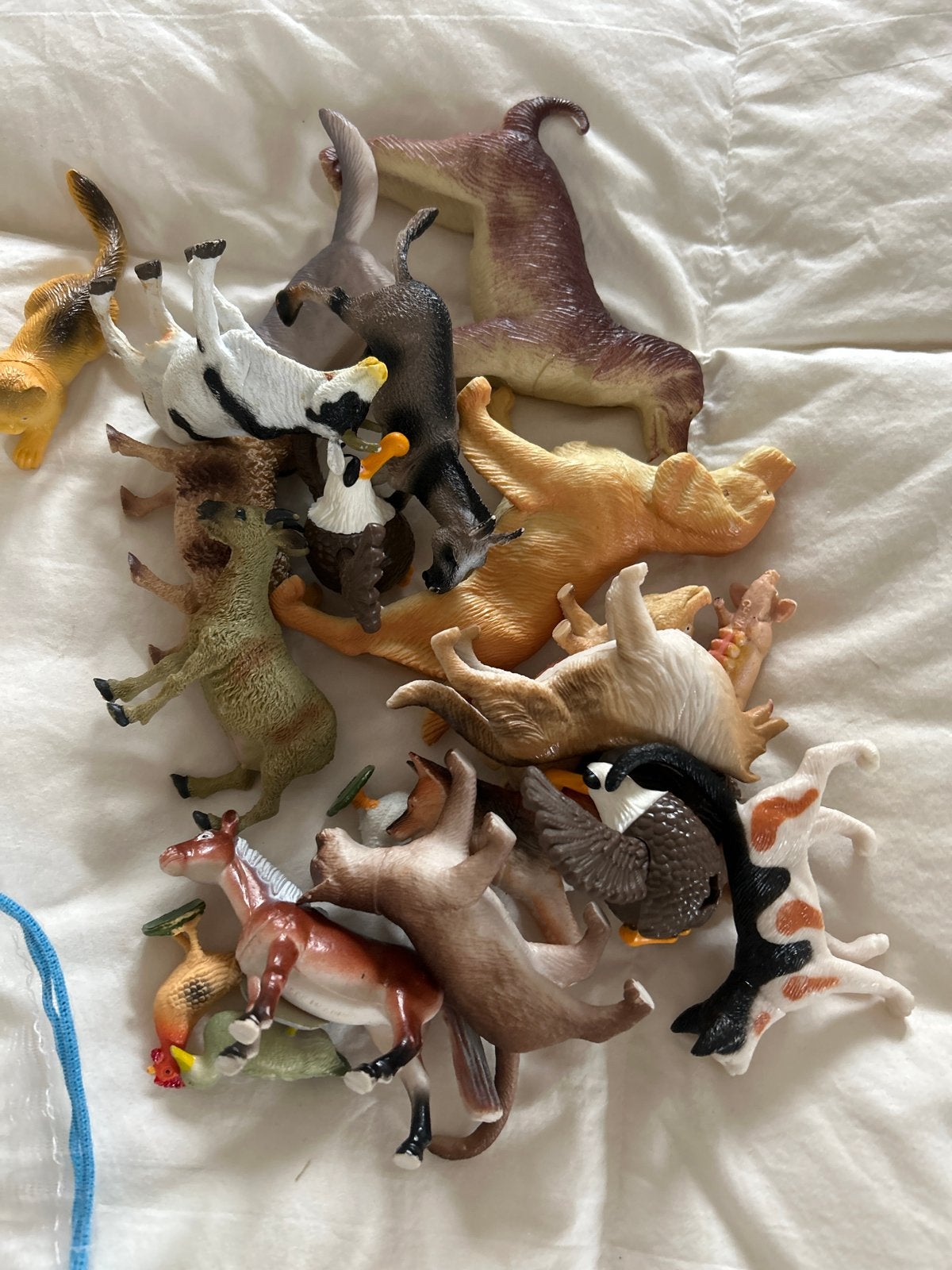 Dierenfiguren speelgoed set - boerderij en wilde dieren, Ophalen of Verzenden, Gebruikt