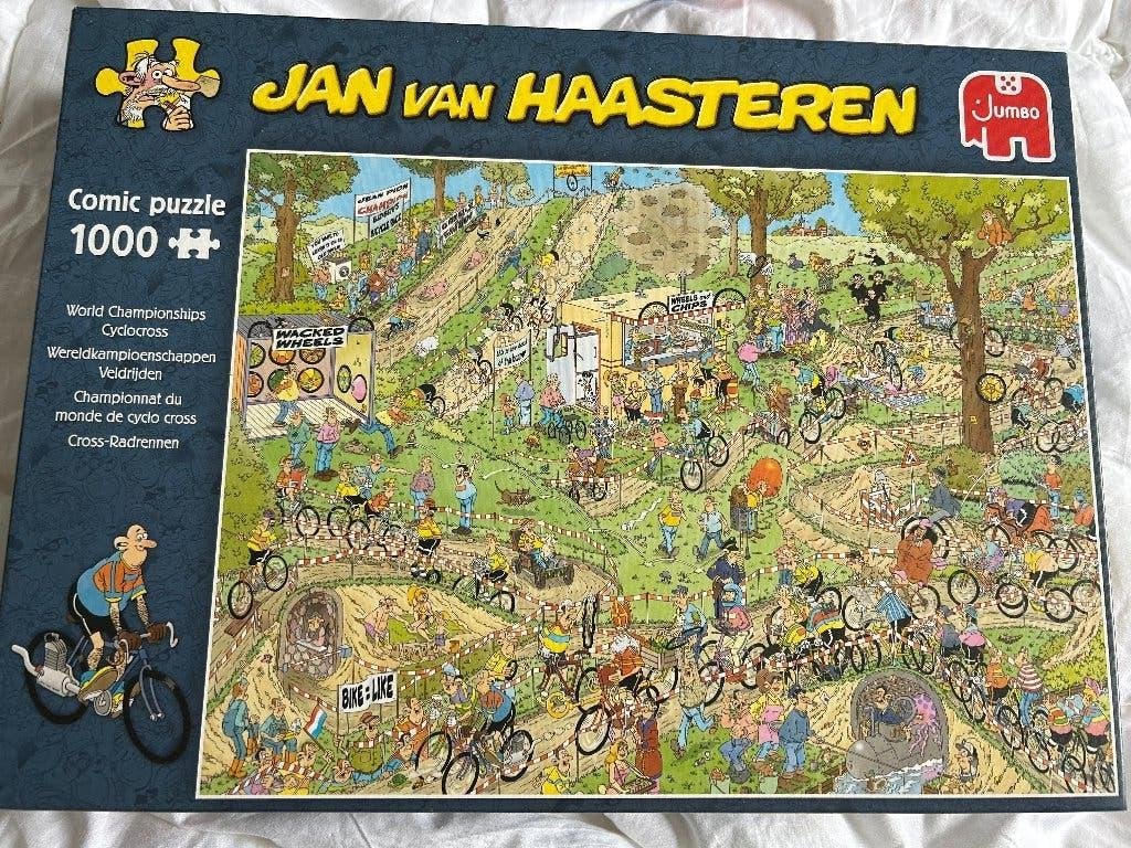 Jan van Haasteren Wereldkampioenschap veldrijden 1000 st, Hobby en Vrije tijd, Ophalen of Verzenden, 500 t/m 1500 stukjes, Zo goed als nieuw