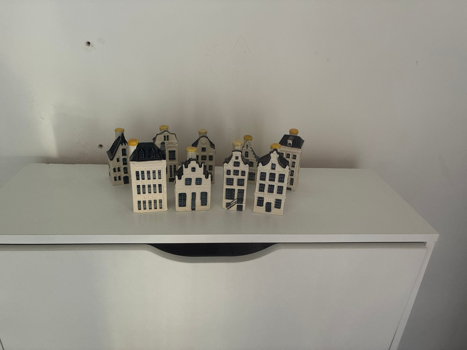 KLM Delfts Blauw huisjes - Set van 9, Verzamelen, KLM Huisjes, Ophalen of Verzenden, Zo goed als nieuw, 61 t/m 80