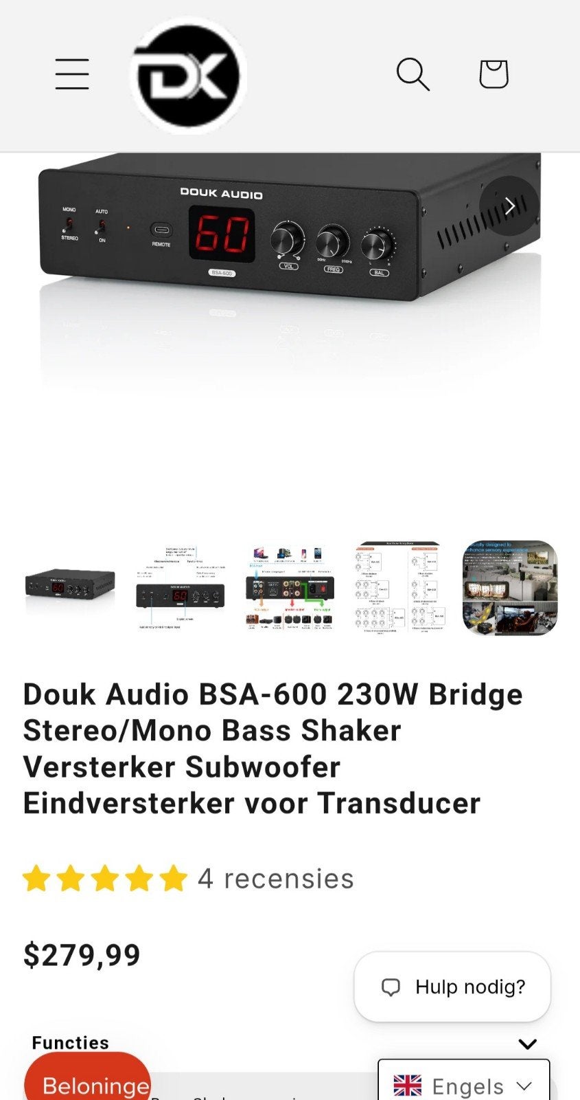 Douk Audio BSA-600 230W, Ophalen of Verzenden, Zo goed als nieuw, Overige merken