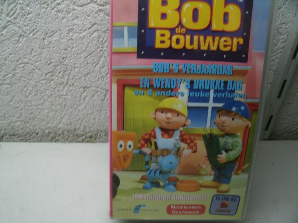 vhs 69a bob de bouwer verjaardag en wendy's drukke dag, Cd's en Dvd's, VHS | Kinderen en Jeugd, Alle leeftijden, Ophalen of Verzenden