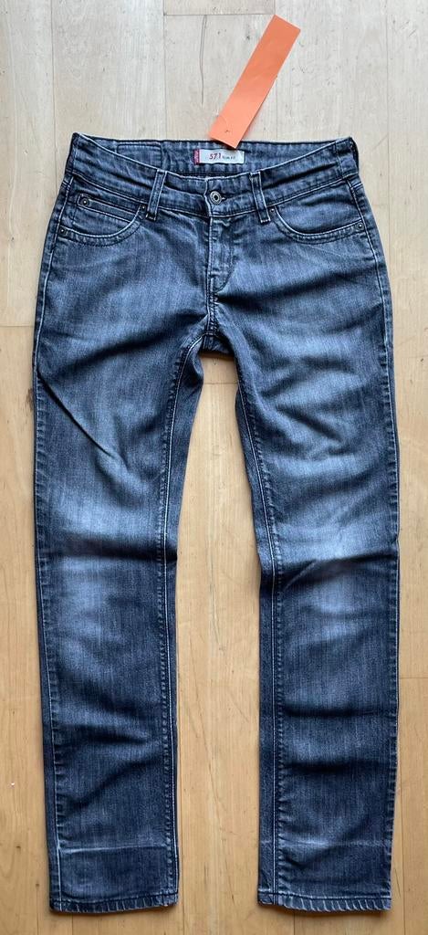 Levi’s 571 Slim Fit jeans spijkerbroek grijs W30 L32, Ophalen of Verzenden, Zo goed als nieuw, Grijs, W32 (confectie 46) of kleiner