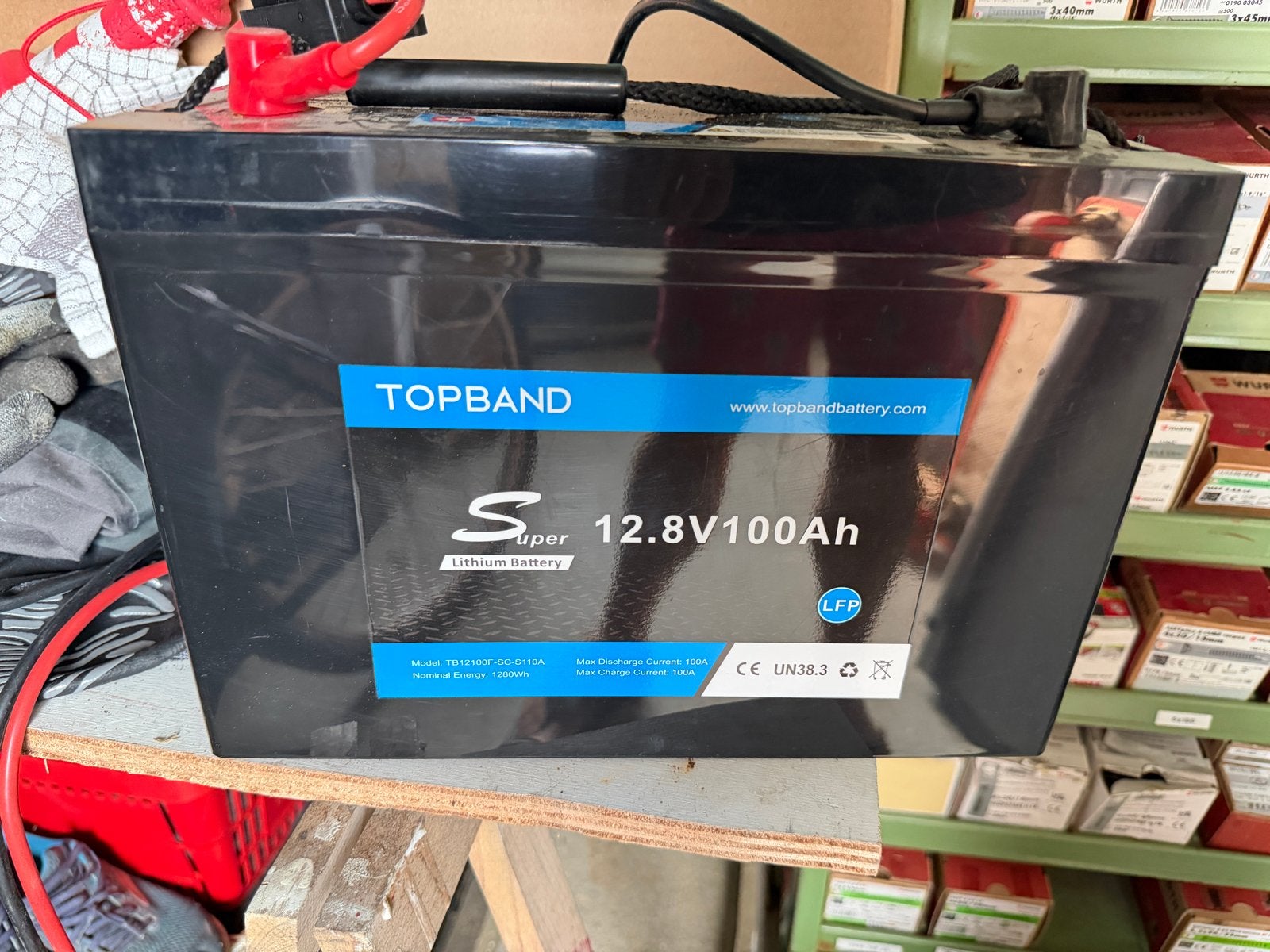 TOPBAND Super Lithium Accu 12.8V 100Ah LFP, Ophalen, Gebruikt