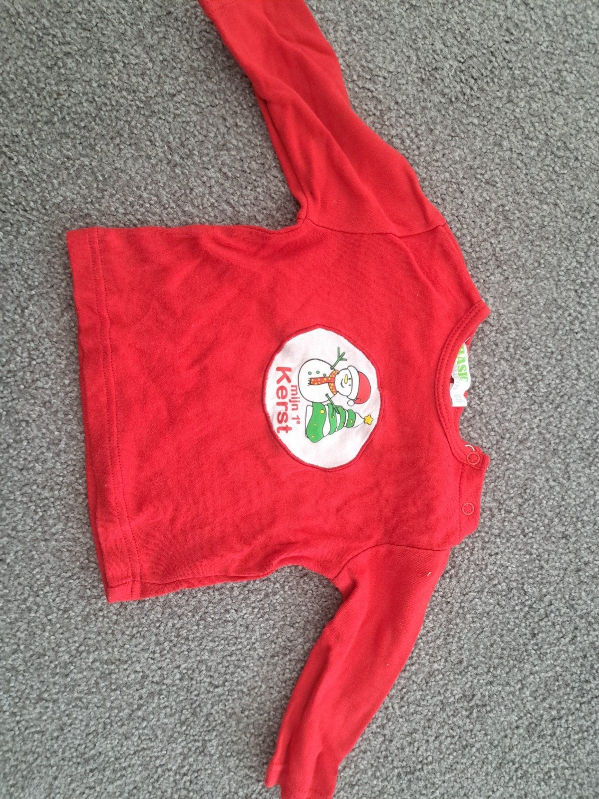 Shirtje met 1e kerst, Ophalen of Verzenden, Zo goed als nieuw, Jongetje of Meisje, Shirtje of Longsleeve