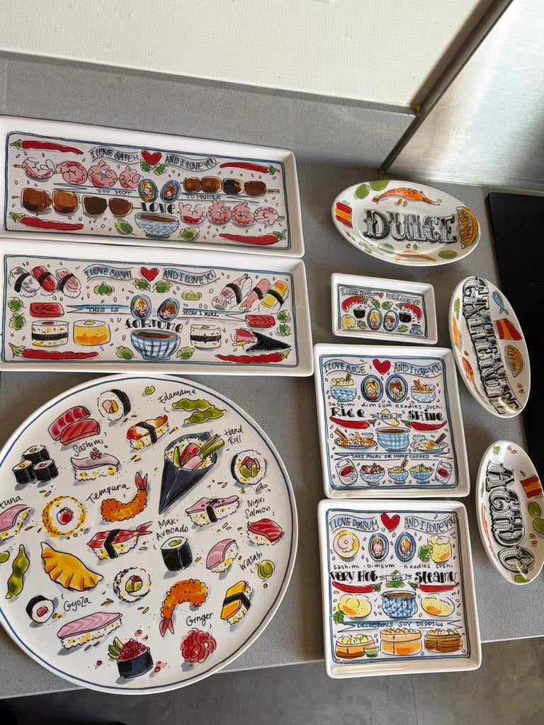 Blond Amsterdam Sushi set, Ophalen, Zo goed als nieuw, Aardewerk, Blond Amsterdam