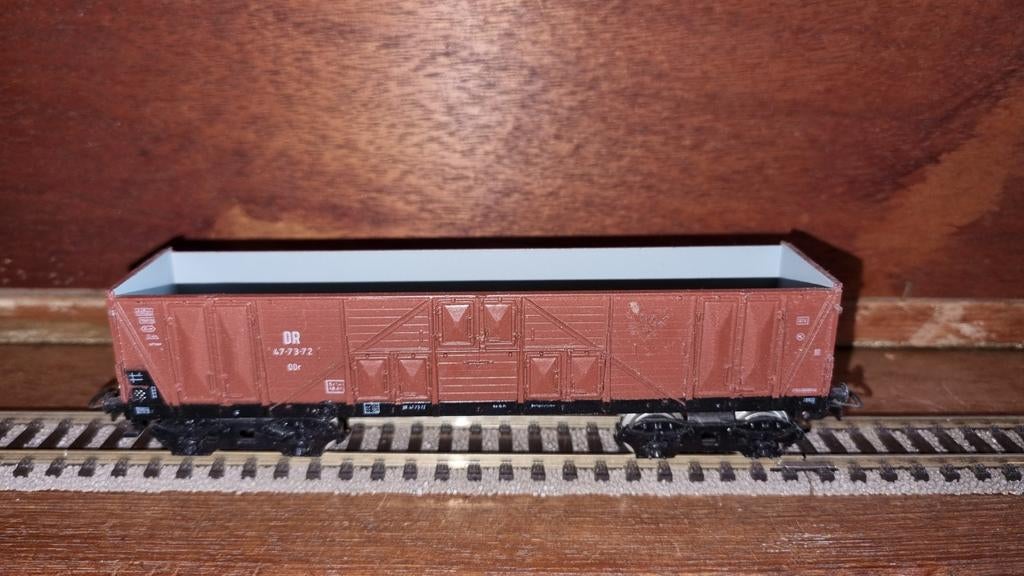 Piko goederenwagon 4-assig - DR 67-73-72, Gebruikt, Gelijkstroom, Wagon, Piko