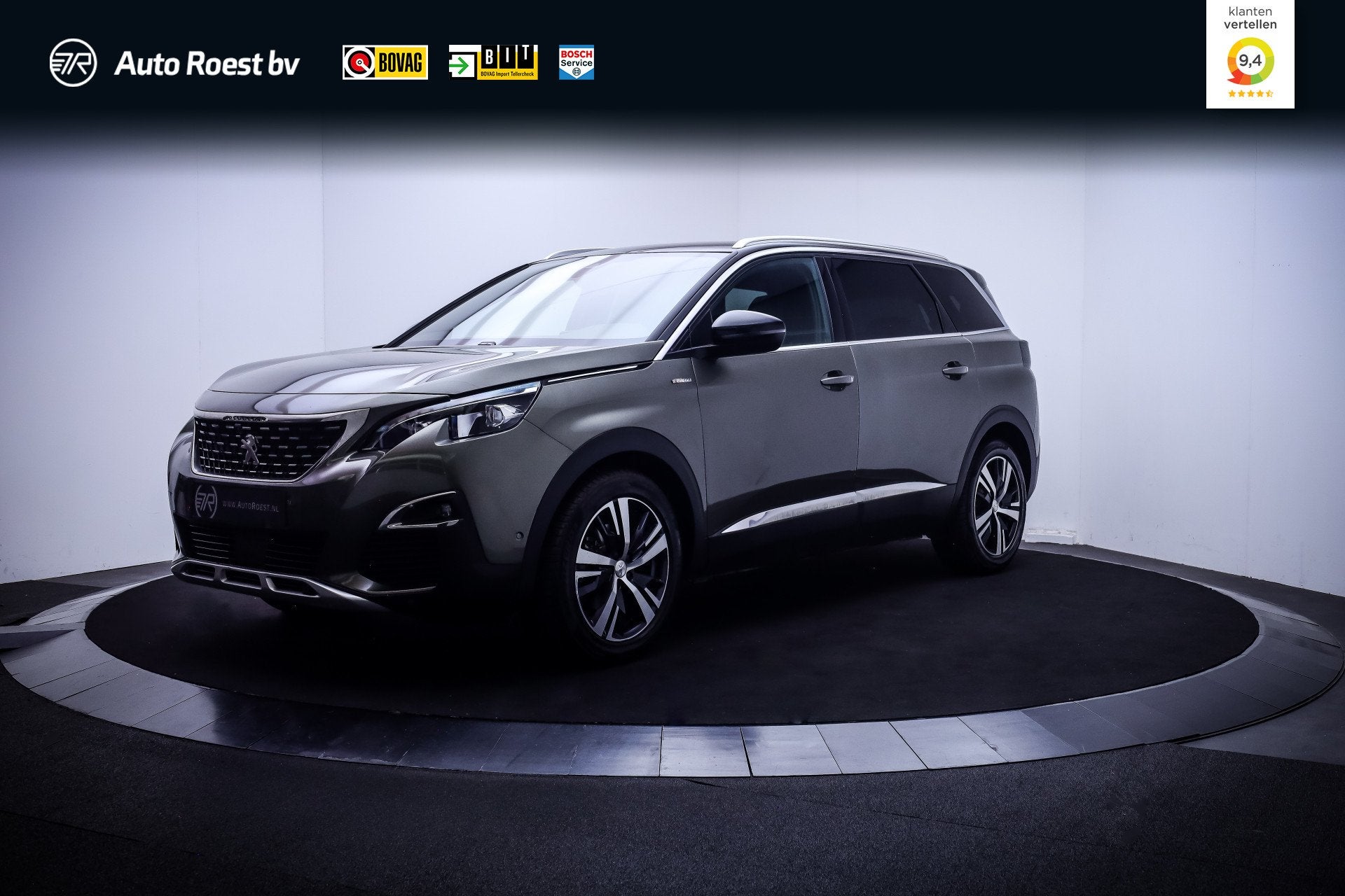 Peugeot 5008 1.6T 180pk Aut. 7p GT-Line FULL LED | 360 CAM |, Gebruikt, Zwart, 4 cilinders, 181 pk