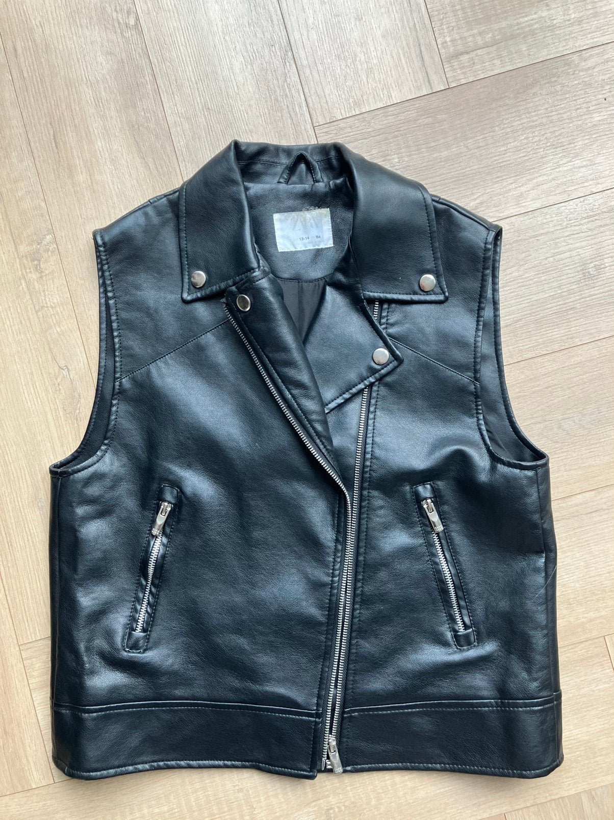 ZARA leerlook gilet, Ophalen of Verzenden, Zo goed als nieuw, Maat 34 (XS) of kleiner, Zwart