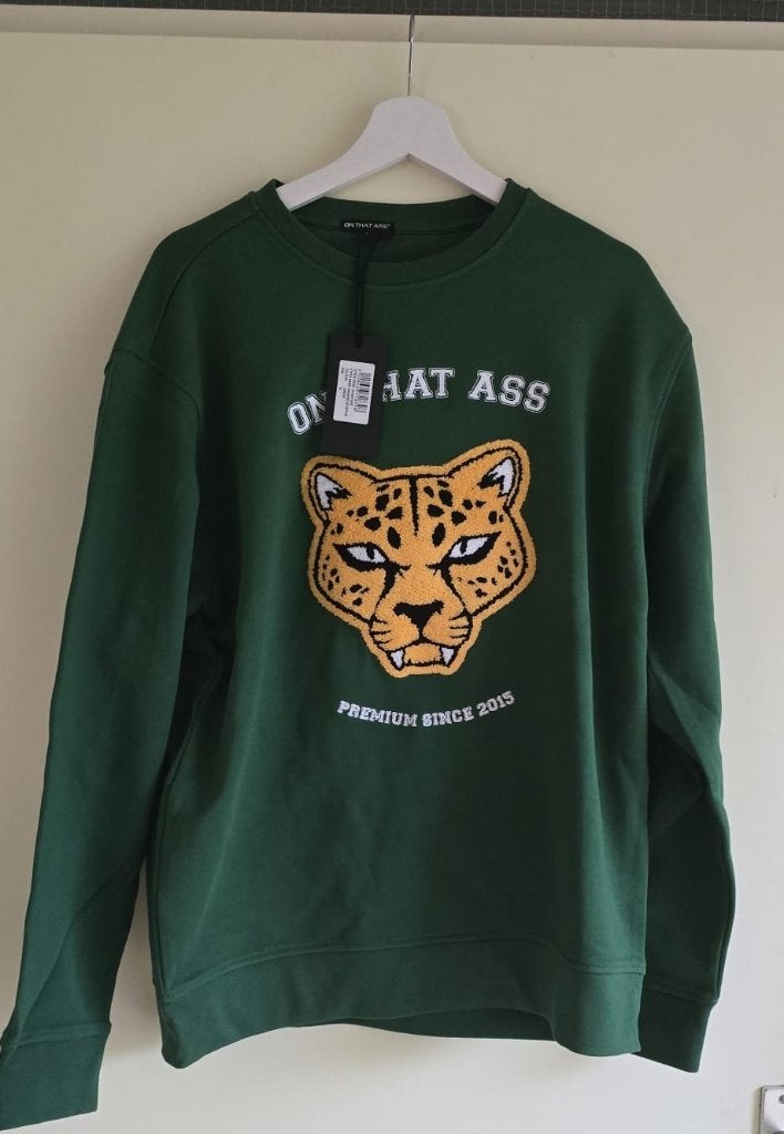On that ass trui groen, Maat 48/50 (M), Nieuw, Groen, Ophalen
