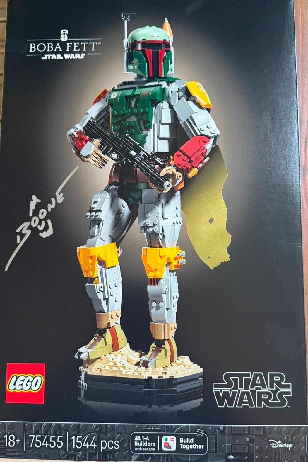 Gesigneerde LEGO Star Wars Boba Fett Helm 75455, Ophalen of Verzenden, Nieuw, Overige merken