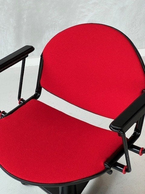 Modulamm burostoel vintage bureaustoel desk chair rood 1979, Gebruikt, ., Ophalen of Verzenden, .