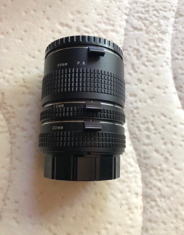 Vintage Kenlock Macro Extension Tube Set voor Pentax K-mount, Gebruikt, Macrofunctie, Pentax K-mount, Toebehoren