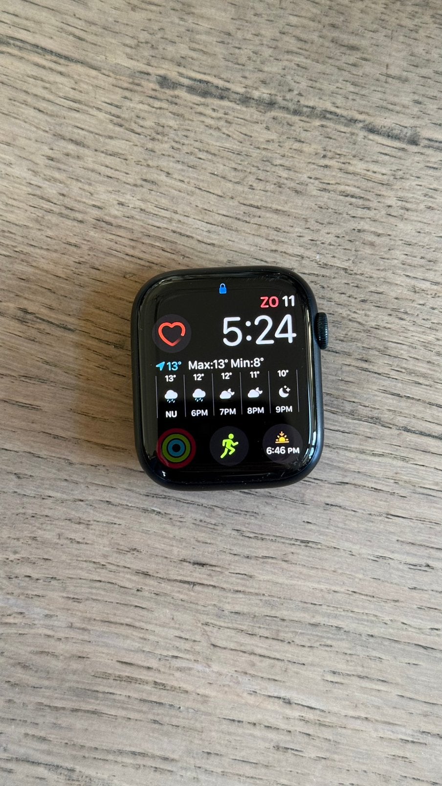 Apple Watch Series 9 45mm, Sieraden, Tassen en Uiterlijk, Ophalen, Gebruikt, Zwart, IOS