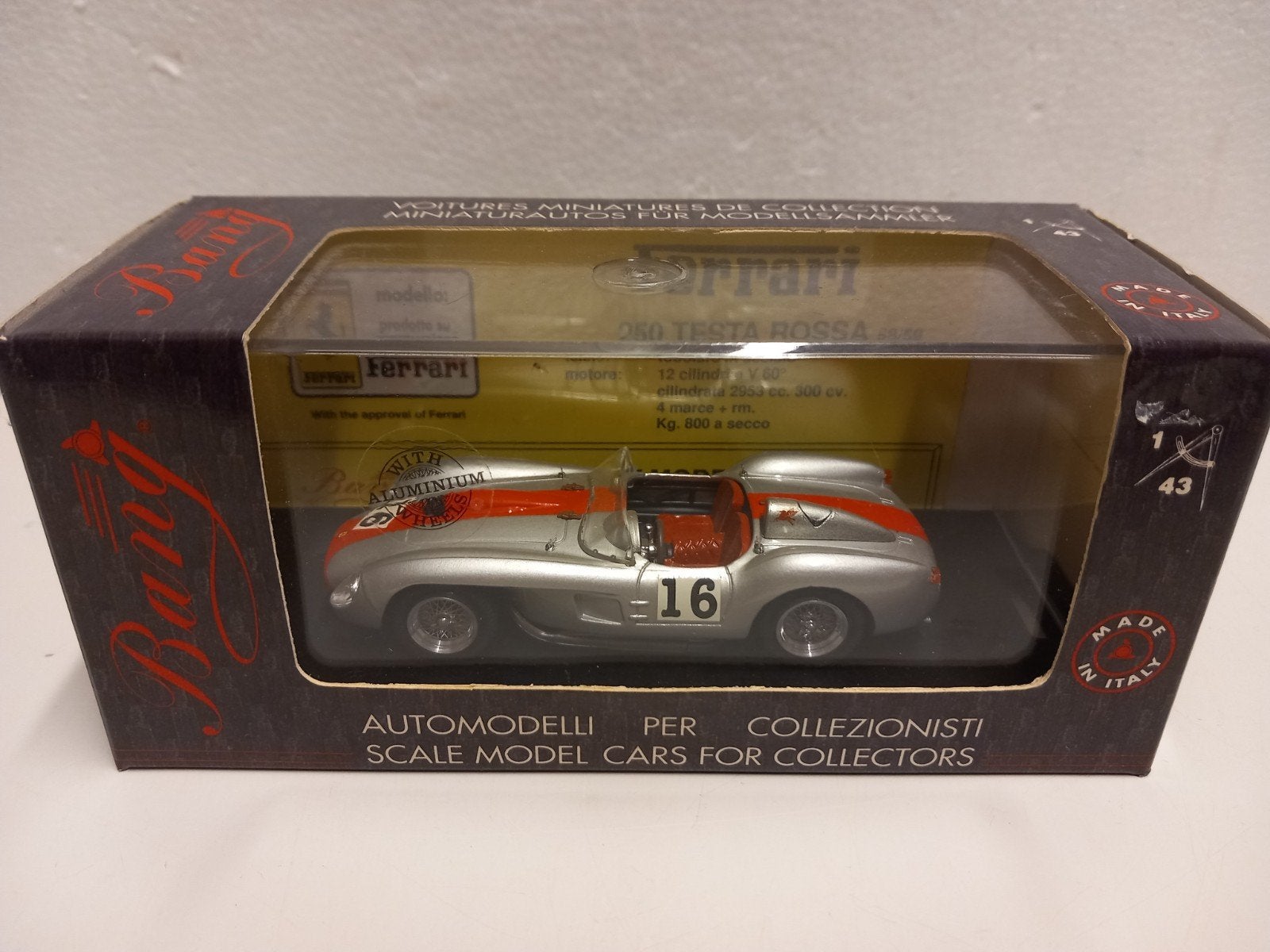 2x Bang 1:43 Ferrari 330 P4 & Ferrari 250 Testa Rossa, Ophalen of Verzenden, Zo goed als nieuw, Auto, Overige merken