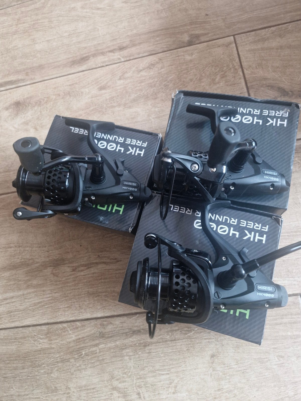 3 x Hirisi HK4000 Vrijloopmolen - zgan, Watersport en Boten, Hengelsport | Karpervissen, Ophalen of Verzenden, Zo goed als nieuw