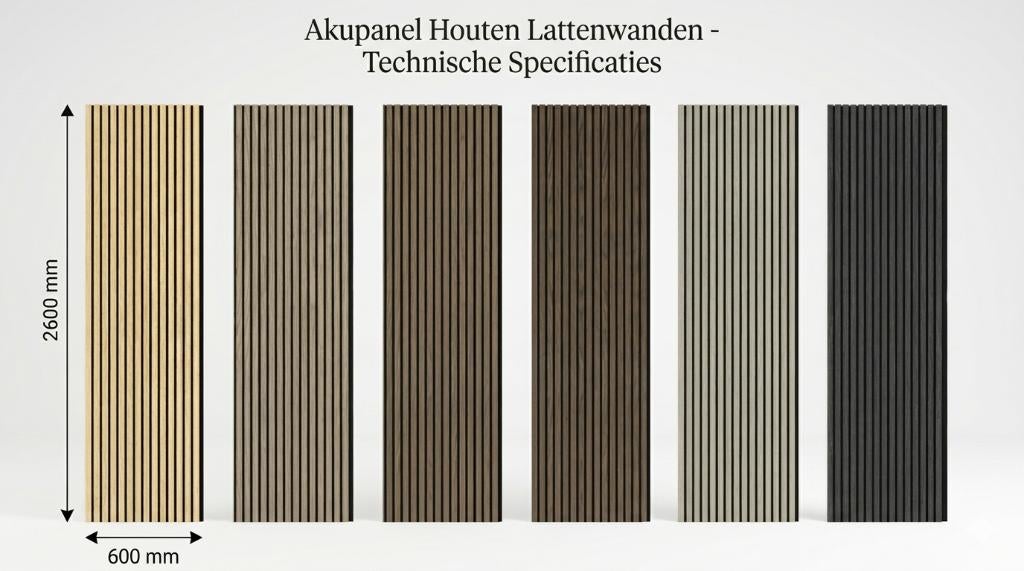 Akoestische wandpanelen - 260x60 - echt houtfineer - uniek, 260 cm, PanelDeal, Hout, Almelo
