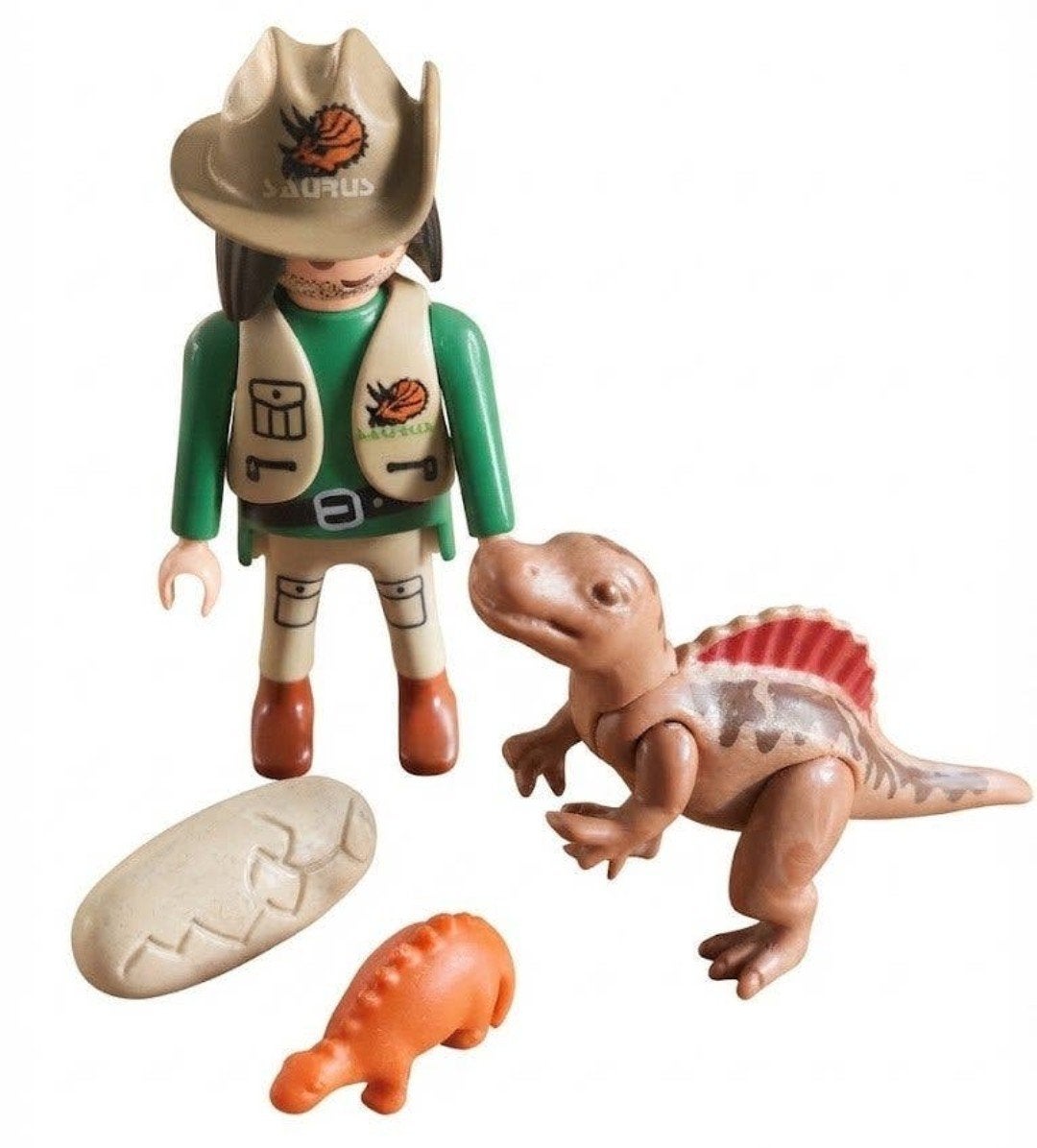 Playmobil Dinosaurus met verzorger en baby dino, Ophalen of Verzenden, Gebruikt