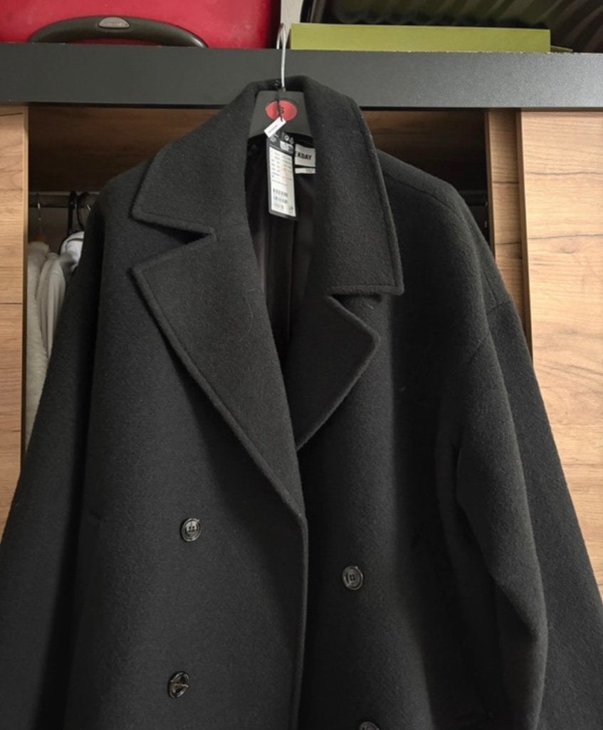 Gloednieuwe oversized jas (nog nooit gedragen), Ophalen, Maat 48/50 (M), Zwart, Nieuw