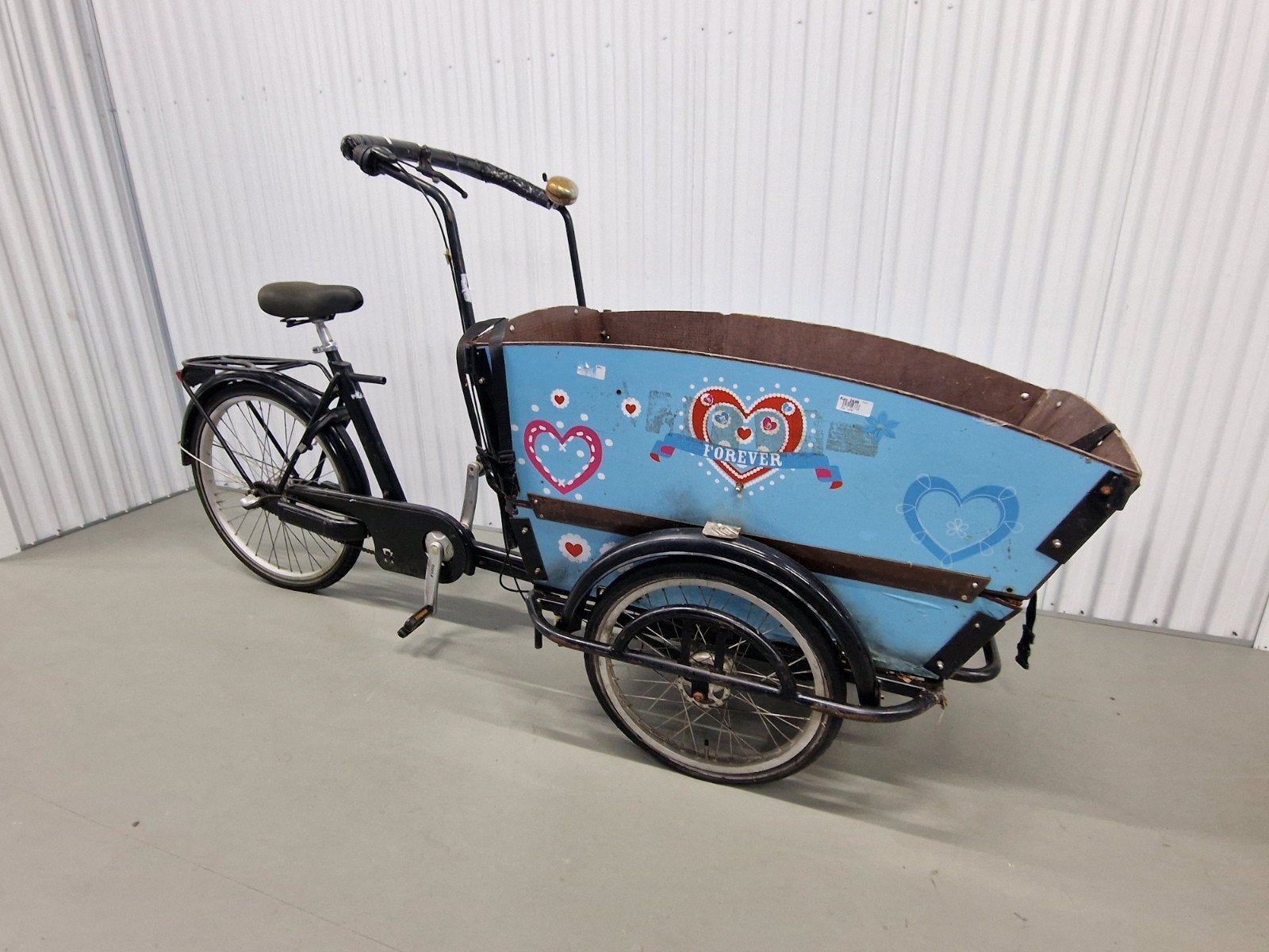 bakfiets fiets, Ophalen, Gebruikt, Velgrem, 2 kinderen