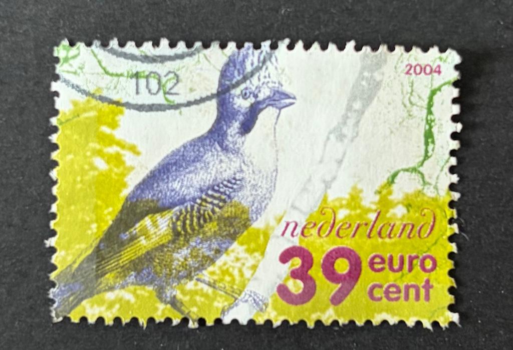 Postzegel Nederland De Veluwe Vlaamse Gaai 2004, Postzegels en Munten, Ophalen of Verzenden, Na 1940, Gestempeld