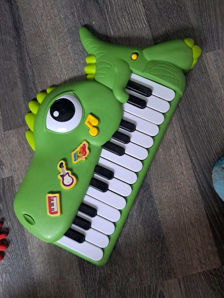 Groen draakje keyboard voor kinderen, Ophalen of Verzenden, Gebruikt, Overige typen, Met geluid